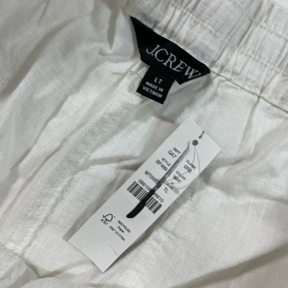 New J Crew Tall Linen Blend Seaside Pants White - Picture 7 of 11